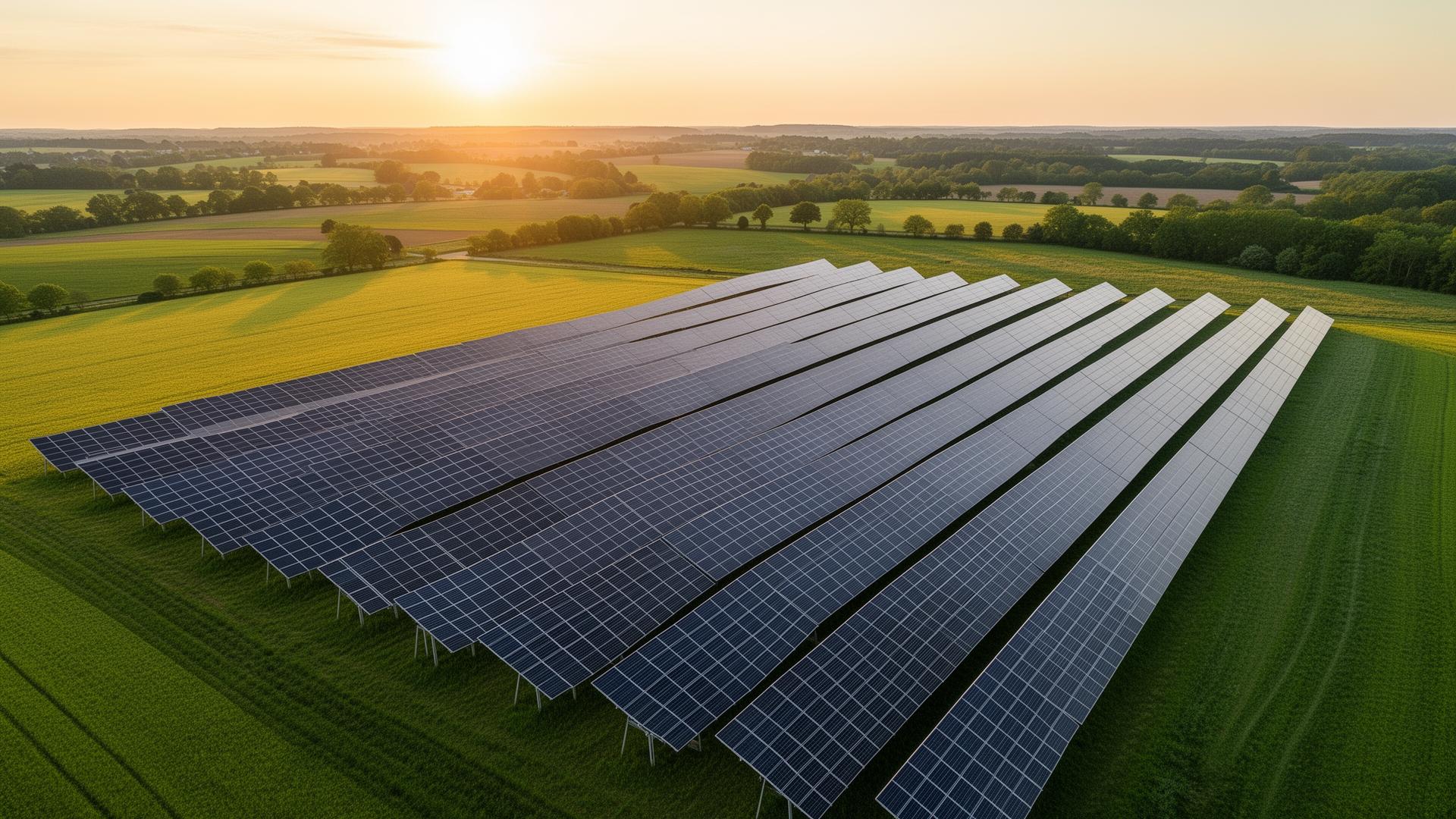 Photovoltaik-Anlage in der Landschaft